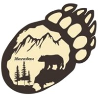 Магнит с гравировкой "Лапа медведя" №1 с символикой Вашего города - фото 54672