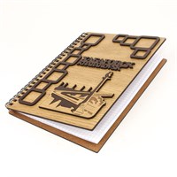 Блокнот деревянный с накладными элементами Достопримечательности Вашего города вид 1 50  листов - фото 57783