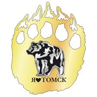 Магнит зеркальный комбинированный Лапа с медведем Томск 26459 - фото 60106