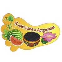 Магнит След с символами Астрахани - фото 61400