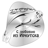 Магнит зеркальный Нерпа с символикой Иркутска - фото 64039