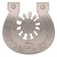 Магнит зеркальный Солнышко в подкове с символикой Тамани - фото 69036