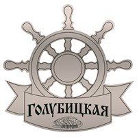 Магнит зеркальный Штурвал с символикой Голубицкой - фото 69870