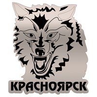 Магнит на холодильник зеркальный Волк с символикой Красноярска - фото 73612