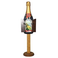 Сувенирный магнит с подвижными деталями Бутылка вина с символикой Вашего города - фото 81458