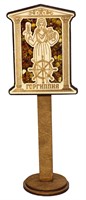 Магнитик с янтарем Горгиппия с символикой Вашего города - фото 82026