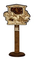 Магнитик с янтарем Горгиппия с символикой Вашего города №4 - фото 82035
