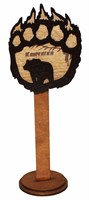 Магнит с гравировкой Лапа медведя вид 3 с символикой Камчатки - фото 82897