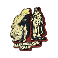 Магнит Карта Хабаров дерево зеркало Хабаровский край 31235 - фото 85007