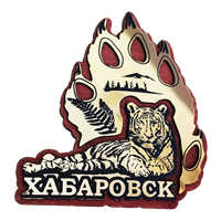 Магнит Тигр дерево зеркало Хабаровск 31236 - фото 85012