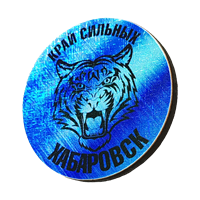 Значок синее сияние Хабаровск тигр круг 31264 - фото 85144