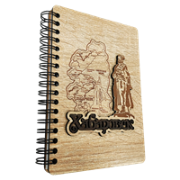 Блокнот деревянный с гравировкой карта Хабаровск 31307 - фото 85364