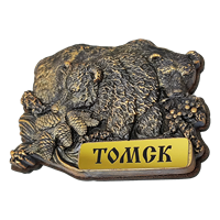 Магнитик объемный из гипса Медведи с шишками Томск 31262 - фото 85635