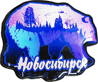 Магнитик смола медведь фиолетовый виды лес Новосибирск 31344 - фото 85849