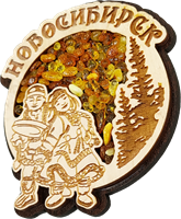 Магнитик янтарь круг лес шаманы Новосибирск 31366 - фото 85957