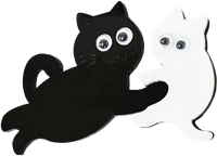 Магнит черно-белый коты 31440 - фото 86252