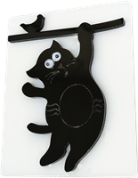 Магнит черно-белый кот ветка 31450 - фото 86299