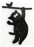 Магнит черно-белый кот ветка 31450 - фото 86300