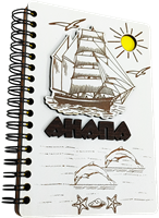 Блокнот с гравировкой белый корабль Анапа 31498 - фото 86428