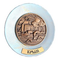 Тарелка сувенирная с 3D вставкой из гипса Крым 31520 - фото 86523