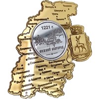 Магнит зеркальный комбинированный Карта Нижний Новгород FS003804 - фото 87123