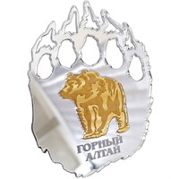 Магнит зеркальный комбинированный Лапа медведя Горный Алтай 28554 - фото 87188