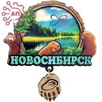 Магнит II качели Медведи на спиле дерева с подвесом Новосибирск 31551 - фото 87349