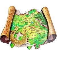 Магнит II Карта Свиток береста с фурнитурой Москва 28487 - фото 87726