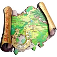 Магнит II Карта Свиток береста с фурнитурой Москва 28487 - фото 87727