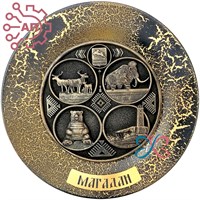 Тарелка сувенирная с 3D вставкой из гипса Коллаж Магадан 31945 - фото 88460