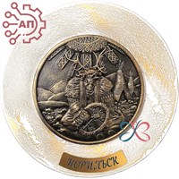 Тарелка сувенирная с 3D вставкой из гипса Шаман Норильск 30649 - фото 88553