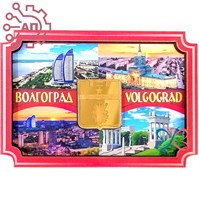 Магнитик Коллаж с фурнитурой красная рамка Волгоград 2026 - фото 88589