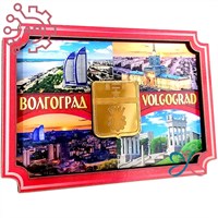 Магнитик Коллаж с фурнитурой красная рамка Волгоград 2026 - фото 88590
