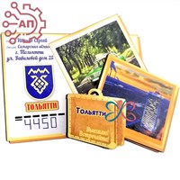 Магнит с тиснением Чемодан с открытками Тольятти 32008 - фото 88954