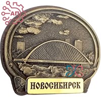Магнит из гипса Овал Мост Новосибирск 32024 - фото 88992