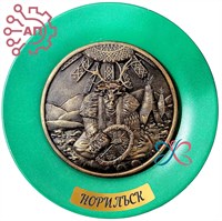 Тарелка сувенирная с 3D вставкой из гипса Шаман Норильск 30649 - фото 89682