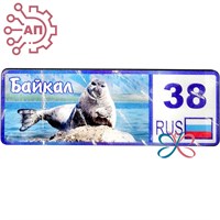 Магнит Номер региона Байкал, Иркутск, Байкальск 27294 - фото 89855