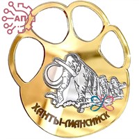 Магнит зеркальный комбинированный След мамонт Ханты-Мансийск 32261 - фото 90138