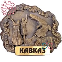 Магнит из гипса Рамка растительная Пара и орел Кавказ 32308 - фото 90324