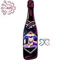 Магнит со смолой Бутылка шампанское вид 2 Абрау-Дюрсо 32311 - фото 90337