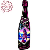 Магнит со смолой Бутылка шампанское вид 10 Абрау-Дюрсо 32401 - фото 90703