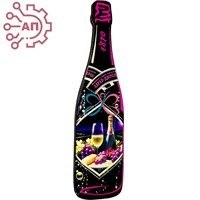 Магнит со смолой Бутылка шампанское вид 12 Абрау-Дюрсо 32403 - фото 90709