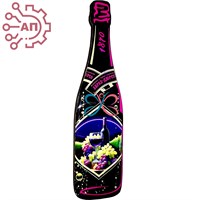 Магнит со смолой Бутылка шампанское вид 15 Абрау-Дюрсо 32407 - фото 90717