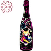 Магнит со смолой Бутылка шампанское вид 3 Абрау-Дюрсо 32312 - фото 90724