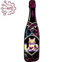 Магнит со смолой Бутылка шампанское вид 19 Абрау-Дюрсо 32411 - фото 90729