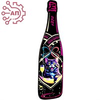 Магнит со смолой Бутылка шампанское вид 20 Абрау-Дюрсо 32412 - фото 90731