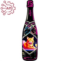 Магнит со смолой Бутылка шампанское вид 1 Абрау-Дюрсо 32310 - фото 90738