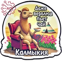 Магнит I Стикер "Чай верблюда" Калмыкия, Элиста 33395 33395 - фото 93717