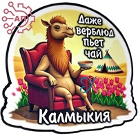 Магнит I Стикер "Чай верблюда" Калмыкия, Элиста 33395 33395 - фото 93718