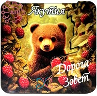 Магнит II "Дорога зовет" Медведь в малине Якутия, Якутск 33884 33884 - фото 94830